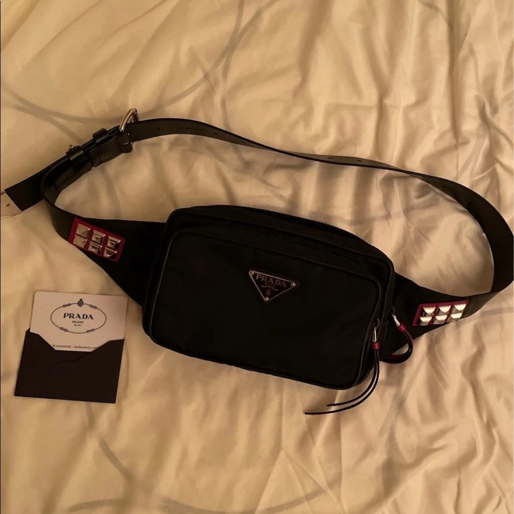 Prada unisex crossbody shoulder belt bag